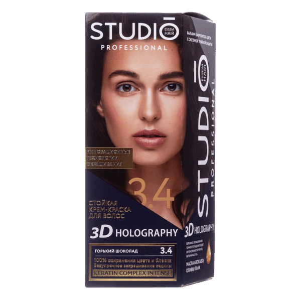 Студио Профешнл 3.4 Горький шоколад NEW 50/50/15 мл, 6 шт/кор
